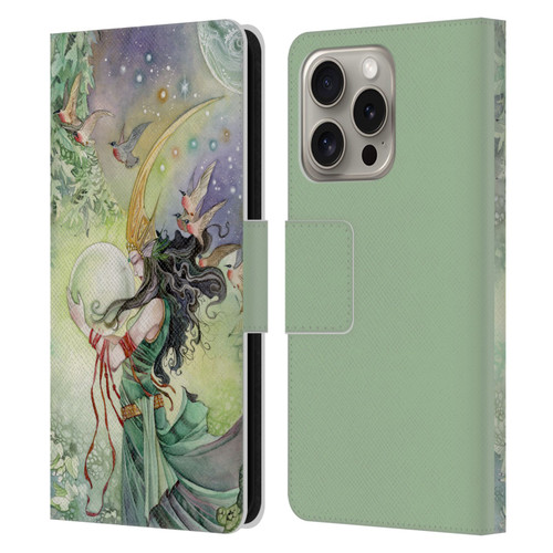 Stephanie Law Art World Leather Book Wallet Case Cover For Apple iPhone 16 Pro