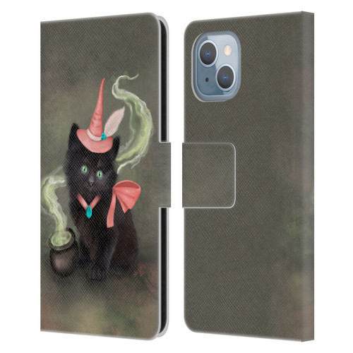 Ash Evans Graphics Familiar Spell Leather Book Wallet Case Cover For Apple iPhone 14