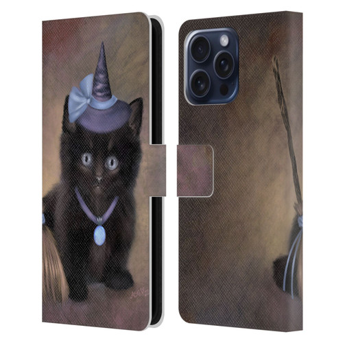 Ash Evans Graphics Broomstick Leather Book Wallet Case Cover For Apple iPhone 16 Pro Max