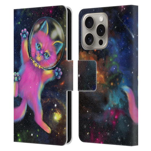 Ash Evans Graphics Lost In Space Leather Book Wallet Case Cover For Apple iPhone 16 Pro