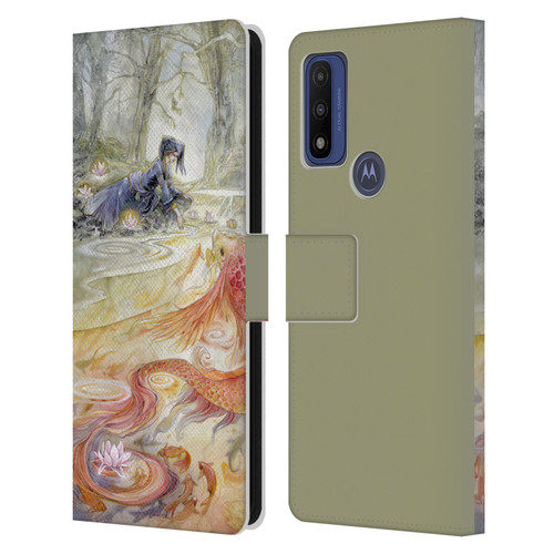 Stephanie Law Art Pure Heart Leather Book Wallet Case Cover For Motorola G Pure