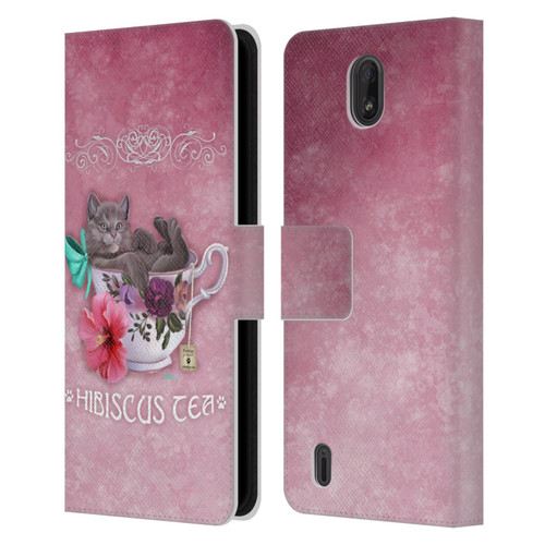 Ash Evans Graphics Hibiscus Tea Leather Book Wallet Case Cover For Nokia C01 Plus/C1 2nd Edition