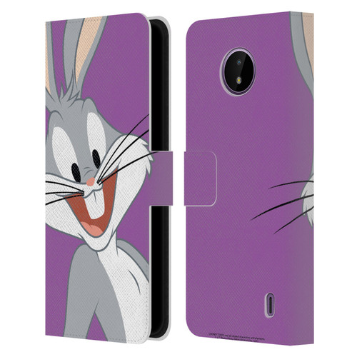 Looney Tunes Characters Bugs Bunny Leather Book Wallet Case Cover For Nokia C10 / C20