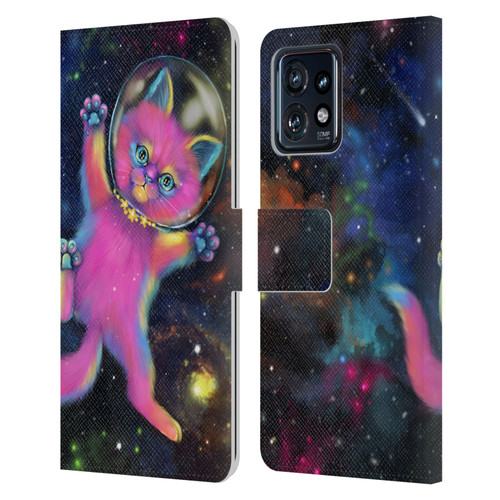 Ash Evans Graphics Lost In Space Leather Book Wallet Case Cover For Motorola Moto Edge 40 Pro