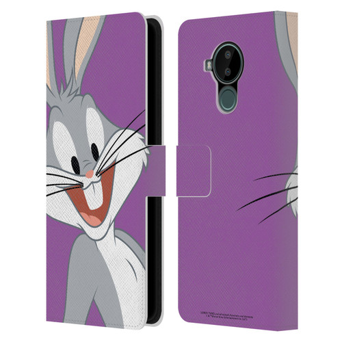 Looney Tunes Characters Bugs Bunny Leather Book Wallet Case Cover For Nokia C30
