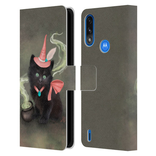 Ash Evans Graphics Familiar Spell Leather Book Wallet Case Cover For Motorola Moto E7 Power / Moto E7i Power