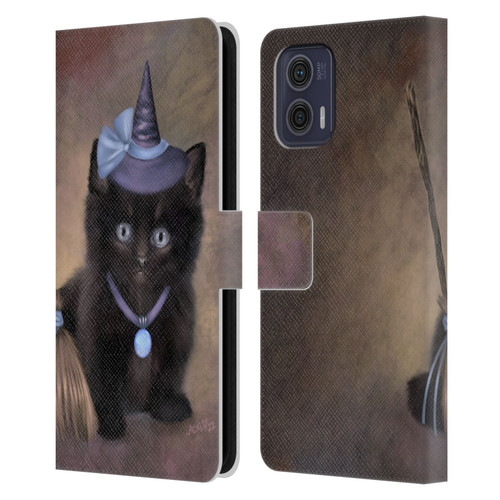 Ash Evans Graphics Broomstick Leather Book Wallet Case Cover For Motorola Moto G73 5G