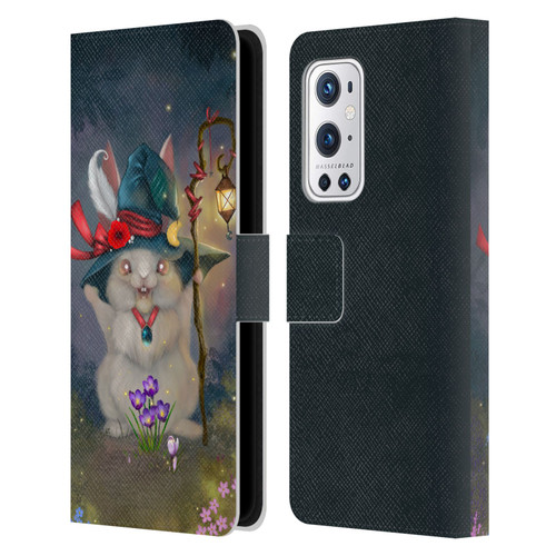 Ash Evans Graphics Magic Bunny Leather Book Wallet Case Cover For OnePlus 9 Pro