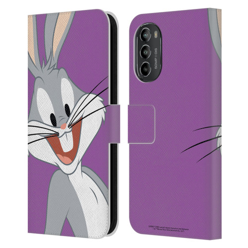 Looney Tunes Characters Bugs Bunny Leather Book Wallet Case Cover For Motorola Moto G82 5G