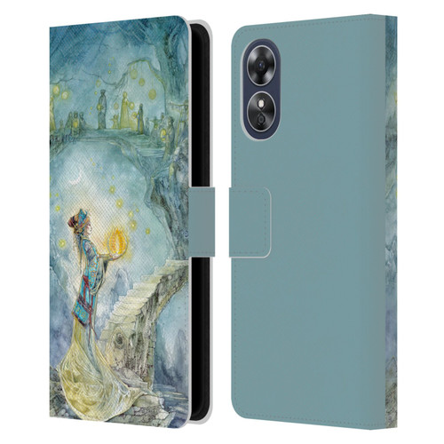 Stephanie Law Art Festival Night Leather Book Wallet Case Cover For OPPO A17