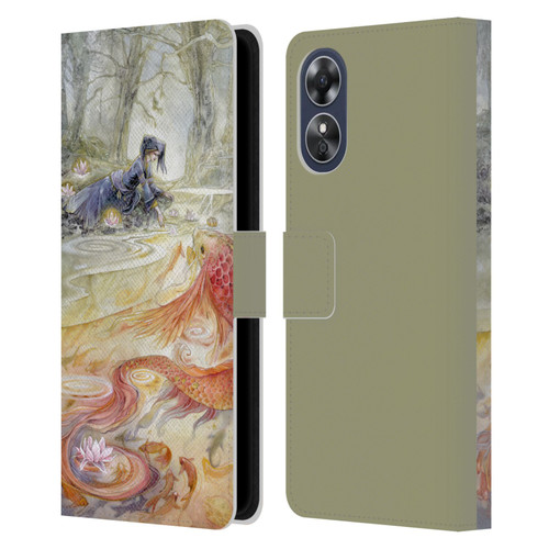 Stephanie Law Art Pure Heart Leather Book Wallet Case Cover For OPPO A17