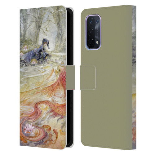 Stephanie Law Art Pure Heart Leather Book Wallet Case Cover For OPPO A54 5G