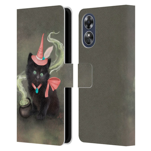 Ash Evans Graphics Familiar Spell Leather Book Wallet Case Cover For OPPO A17