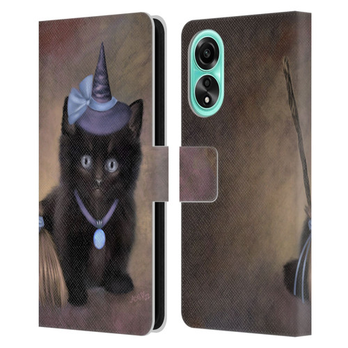 Ash Evans Graphics Broomstick Leather Book Wallet Case Cover For OPPO A78 4G