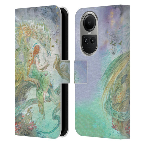 Stephanie Law Art Transcribing The Wind Leather Book Wallet Case Cover For OPPO Reno10 5G / Reno10 Pro 5G