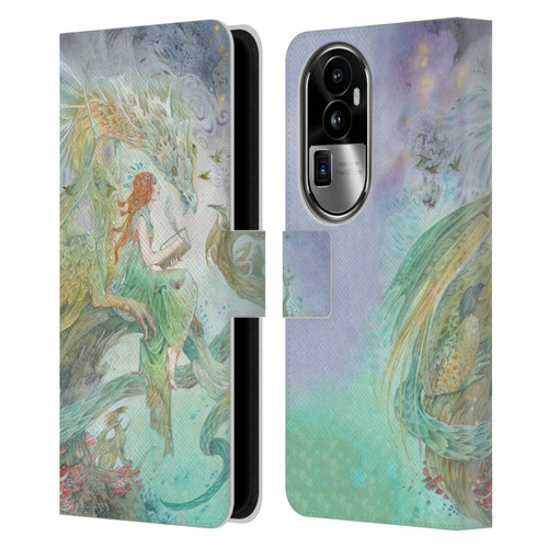 Stephanie Law Art Transcribing The Wind Leather Book Wallet Case Cover For OPPO Reno10 Pro+