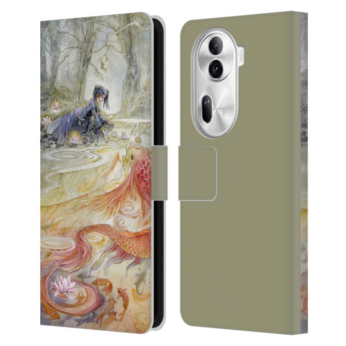 Stephanie Law Art Pure Heart Leather Book Wallet Case Cover For OPPO Reno11