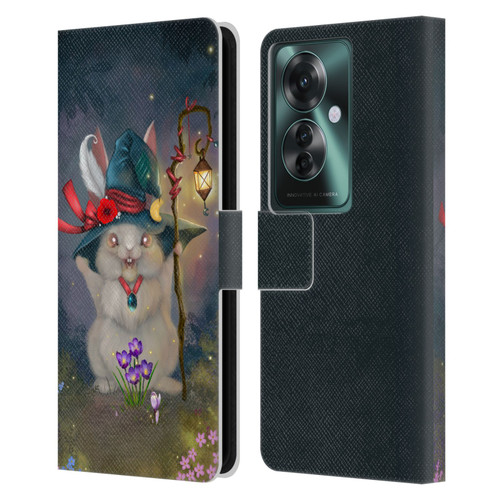 Ash Evans Graphics Magic Bunny Leather Book Wallet Case Cover For OPPO Reno11 F 5G / F25 Pro 5G
