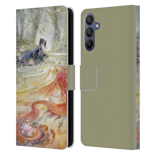 Stephanie Law Art Pure Heart Leather Book Wallet Case Cover For Samsung Galaxy A15
