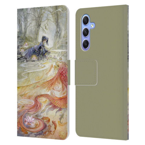 Stephanie Law Art Pure Heart Leather Book Wallet Case Cover For Samsung Galaxy A34 5G