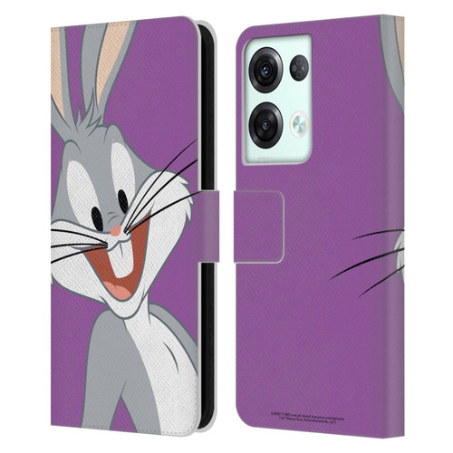 Looney Tunes Characters Bugs Bunny Leather Book Wallet Case Cover For OPPO Reno8 Pro