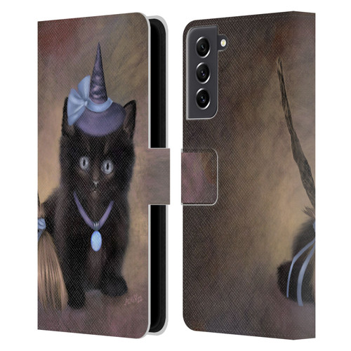 Ash Evans Graphics Broomstick Leather Book Wallet Case Cover For Samsung Galaxy S21 FE 5G