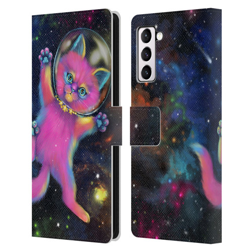 Ash Evans Graphics Lost In Space Leather Book Wallet Case Cover For Samsung Galaxy S21+ 5G