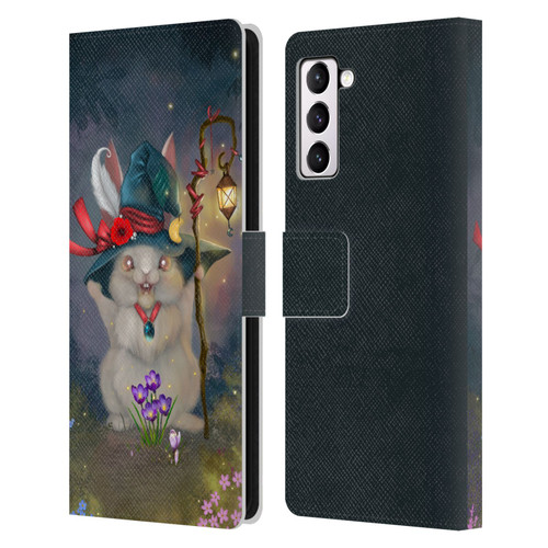 Ash Evans Graphics Magic Bunny Leather Book Wallet Case Cover For Samsung Galaxy S21+ 5G