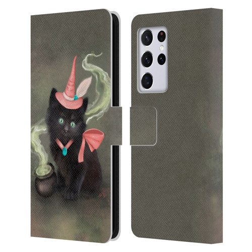 Ash Evans Graphics Familiar Spell Leather Book Wallet Case Cover For Samsung Galaxy S21 Ultra 5G