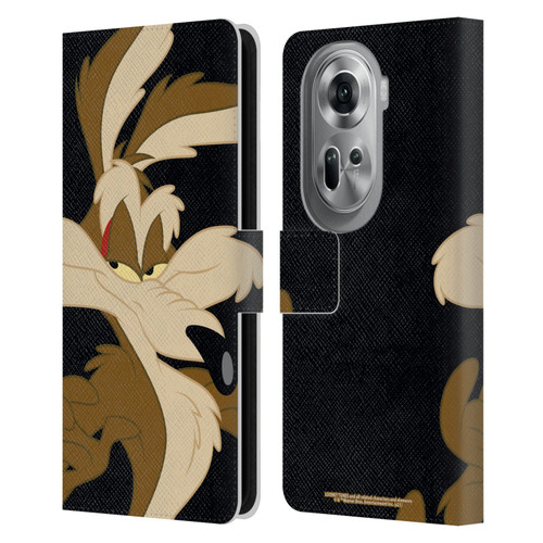 Looney Tunes Characters Wile E. Coyote Leather Book Wallet Case Cover For OPPO Reno11 Pro