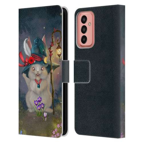 Ash Evans Graphics Magic Bunny Leather Book Wallet Case Cover For Samsung Galaxy M13 (2022)