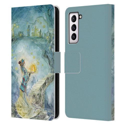 Stephanie Law Art Festival Night Leather Book Wallet Case Cover For Samsung Galaxy S21 5G