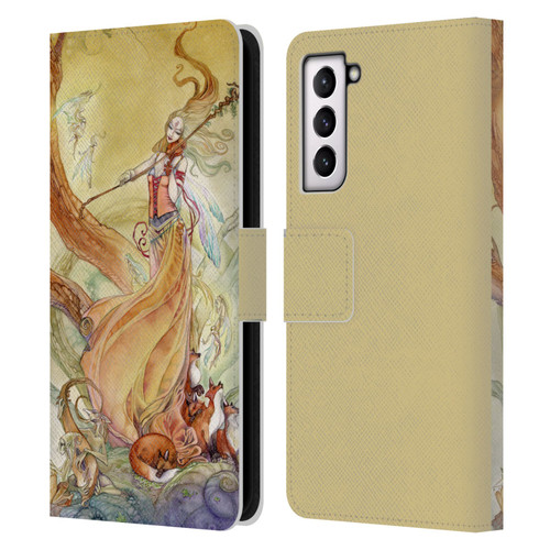 Stephanie Law Art Violin Leather Book Wallet Case Cover For Samsung Galaxy S21 5G
