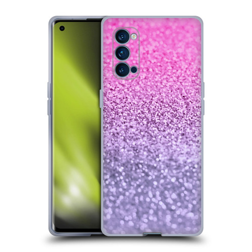 Monika Strigel Glitter Collection Lavender Pink Soft Gel Case for OPPO Reno 4 Pro 5G