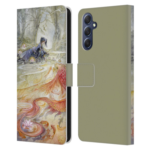 Stephanie Law Art Pure Heart Leather Book Wallet Case Cover For Samsung Galaxy M54 5G