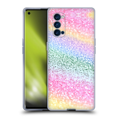 Monika Strigel Glitter Collection Unircorn Rainbow Soft Gel Case for OPPO Reno 4 Pro 5G