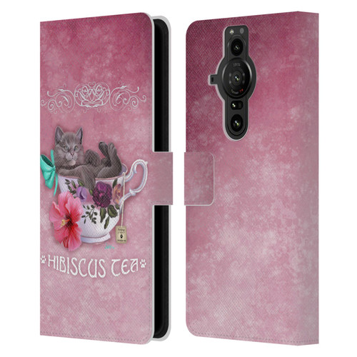 Ash Evans Graphics Hibiscus Tea Leather Book Wallet Case Cover For Sony Xperia Pro-I