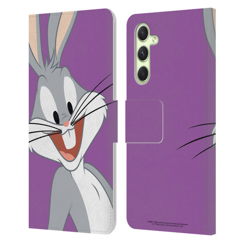 Looney Tunes Characters Bugs Bunny Leather Book Wallet Case Cover For Samsung Galaxy A54 5G