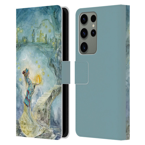 Stephanie Law Art Festival Night Leather Book Wallet Case Cover For Samsung Galaxy S23 Ultra 5G