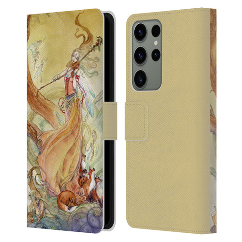 Stephanie Law Art Violin Leather Book Wallet Case Cover For Samsung Galaxy S23 Ultra 5G