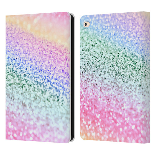 Monika Strigel Glitter Collection Unircorn Rainbow Leather Book Wallet Case Cover For Apple iPad Air 2 (2014)