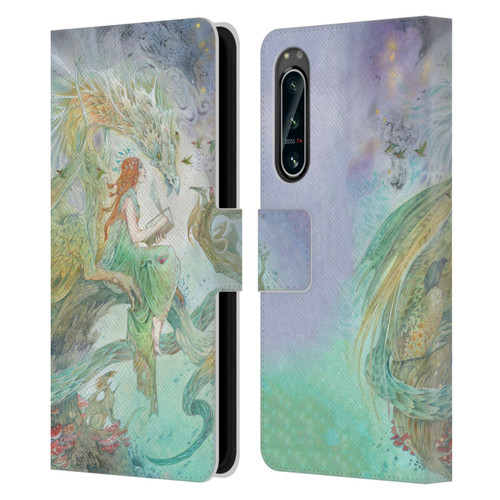 Stephanie Law Art Transcribing The Wind Leather Book Wallet Case Cover For Sony Xperia 5 IV