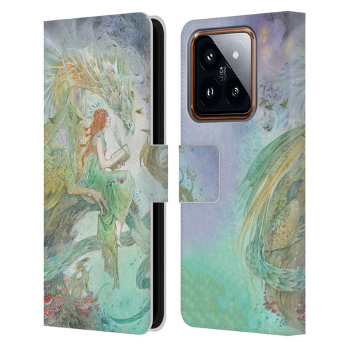 Stephanie Law Art Transcribing The Wind Leather Book Wallet Case Cover For Xiaomi 14