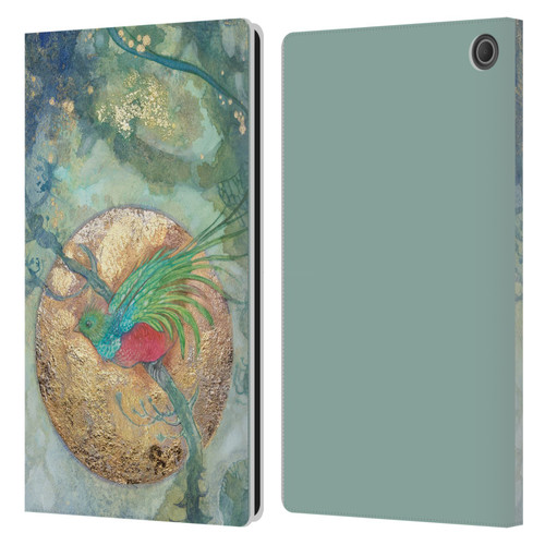 Stephanie Law Graphics Bird Leather Book Wallet Case Cover For Amazon Fire Max 11 2023