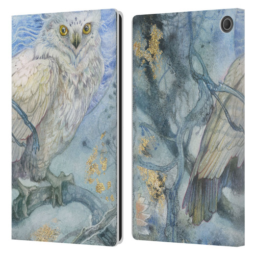 Stephanie Law Graphics Owl Leather Book Wallet Case Cover For Amazon Fire Max 11 2023