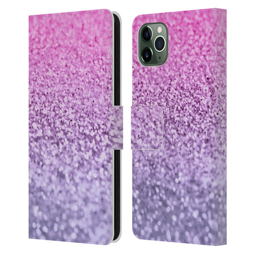 Monika Strigel Glitter Collection Lavender Pink Leather Book Wallet Case Cover For Apple iPhone 11 Pro Max