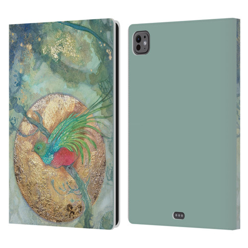 Stephanie Law Graphics Bird Leather Book Wallet Case Cover For Apple iPad Pro 11 M4 2024