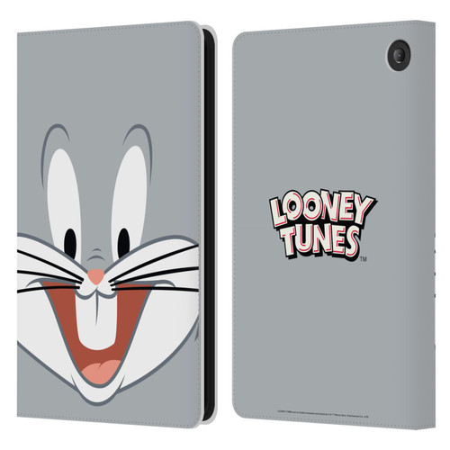 Looney Tunes Full Face Bugs Bunny Leather Book Wallet Case Cover For Amazon Fire 7 2022
