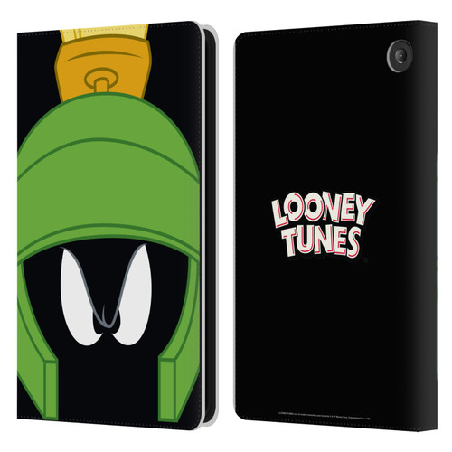 Looney Tunes Full Face Marvin The Martian Leather Book Wallet Case Cover For Amazon Fire 7 2022