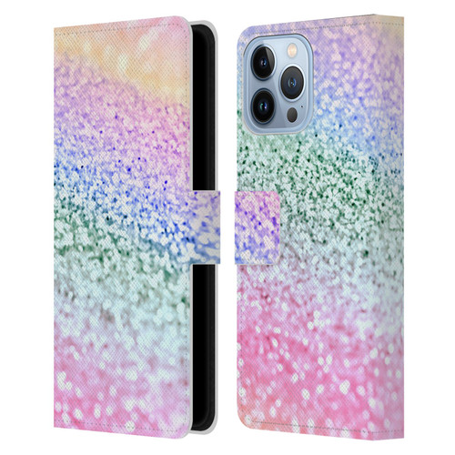 Monika Strigel Glitter Collection Unircorn Rainbow Leather Book Wallet Case Cover For Apple iPhone 13 Pro Max